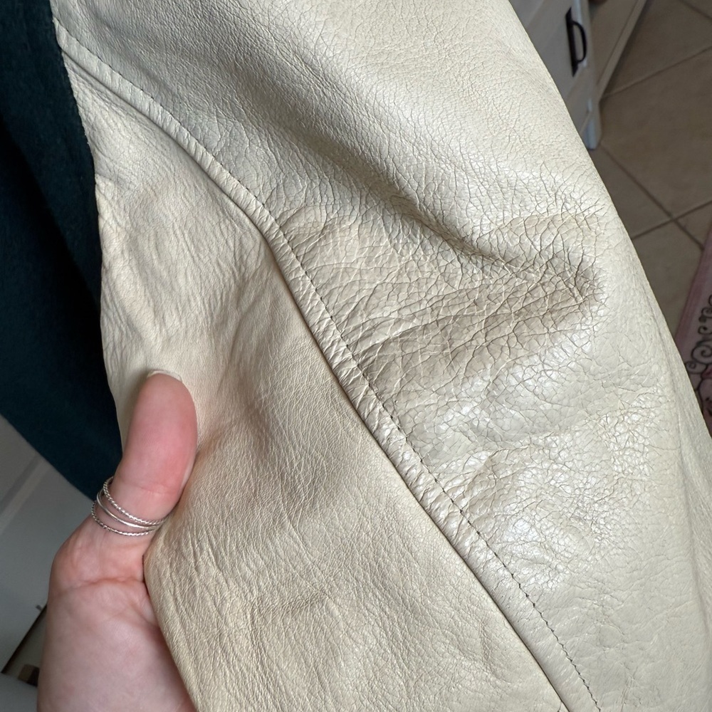 Disney Varsity Jacket in Forest Green and Cream oversized XL, wool - Picture 7 of 17